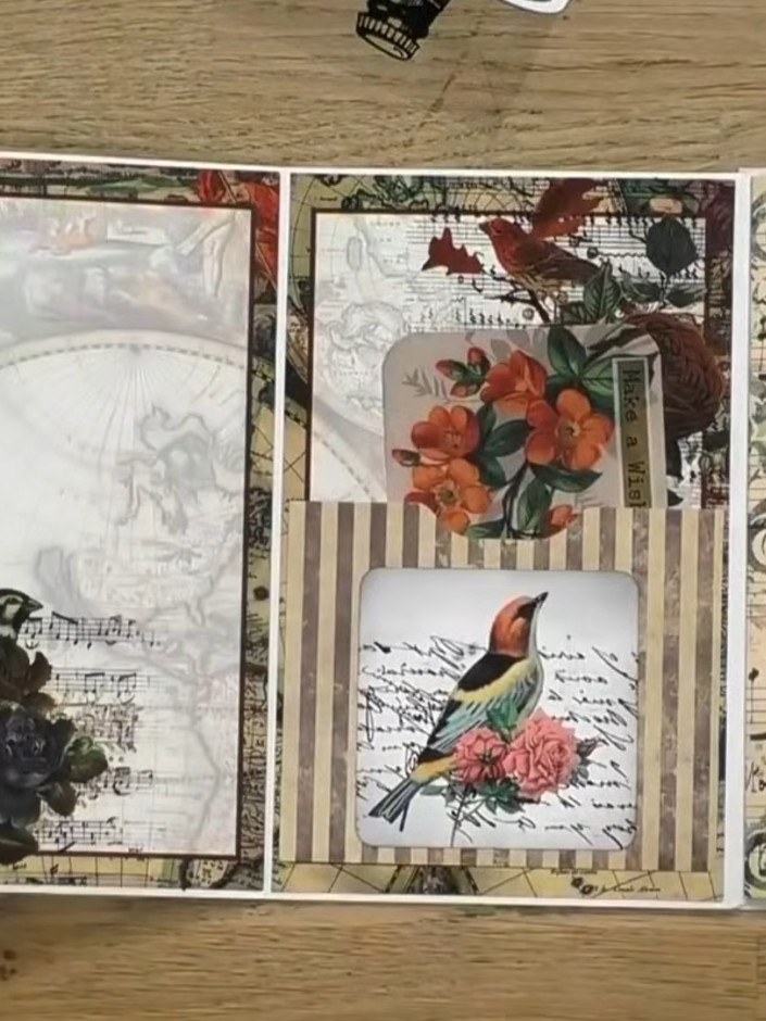 Pre-Cut Memory Album with Embellishments - the finished project