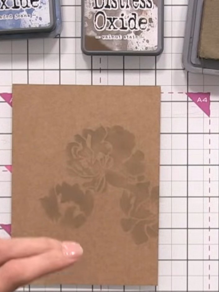 Step 4: Spray the inked area lightly with water to create an oxidised effect and allow the colour to develop.