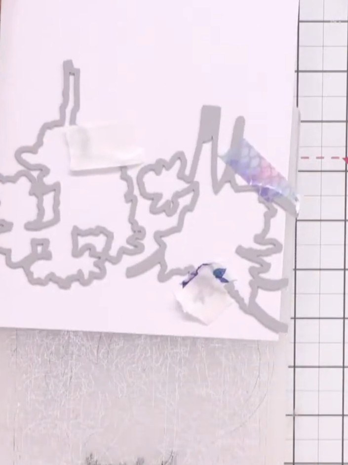 Stap 2: Position your second cutting plate to cover only the portion of the die you want to cut through completely, le