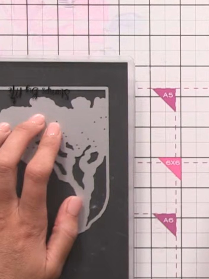 Step 7: Select an ombre paper from the We Can Dream collection to use as your background layer for the card.