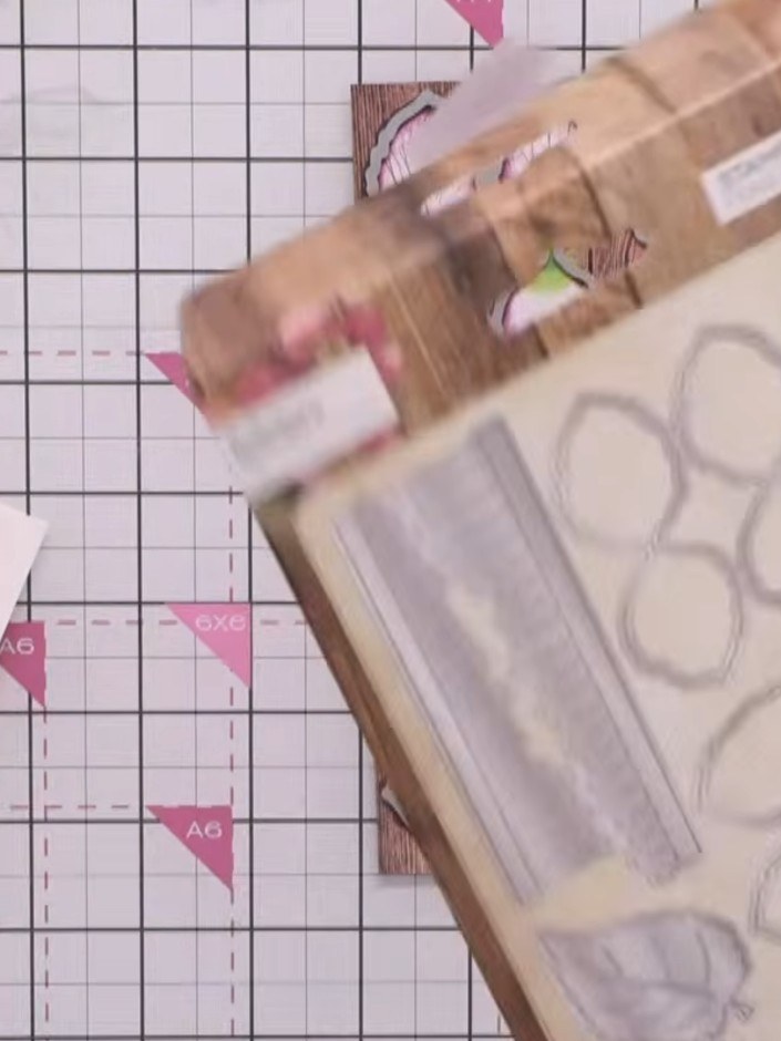 Step 2: Place the connected die set onto your die-cutting machine, ensuring the paper is positioned correctly with the