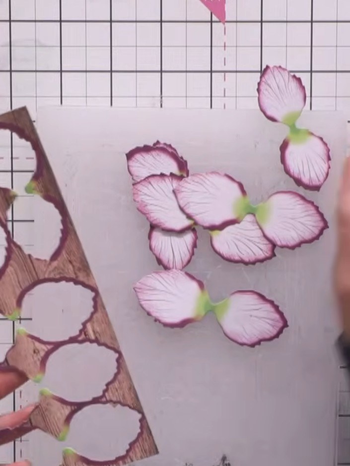 Step 4: Pop out all the cut pieces from the carrier sheet. Remove the flowers, leaves and other elements carefully, re
