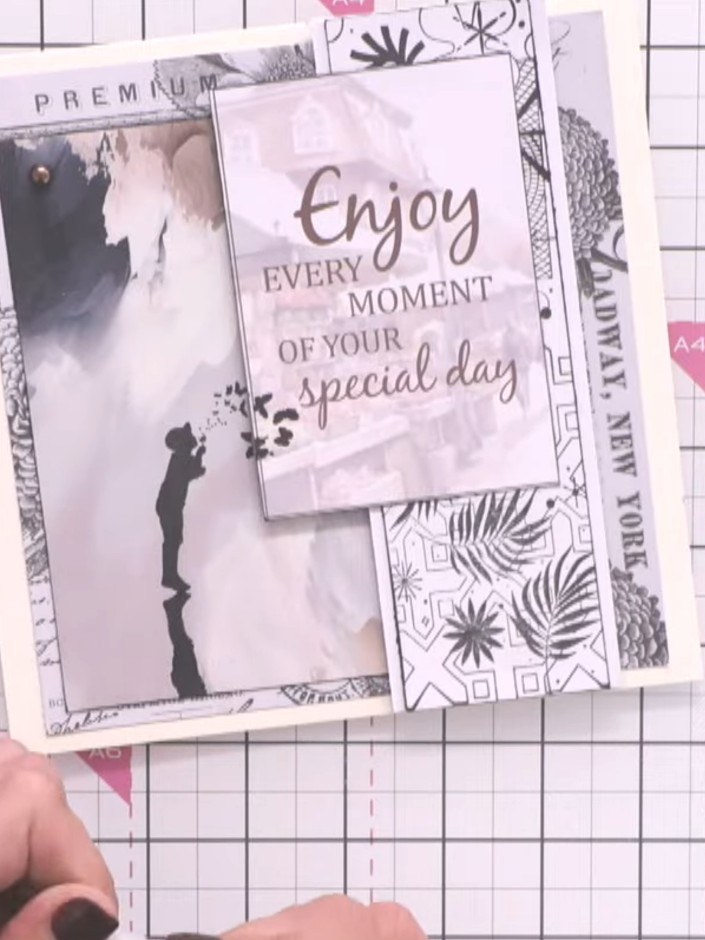 Coffee and Cream Layered Card with Stamped Boy and Sentiment - the finished project