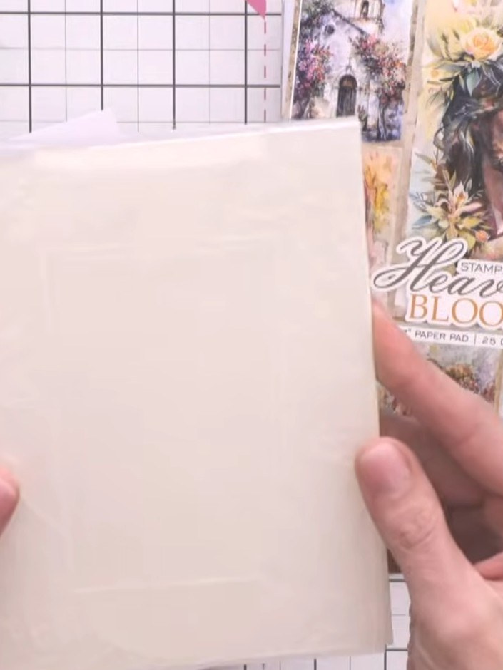 Step 1: Trim a piece of cream card to fit your A4 die-cutting machine.