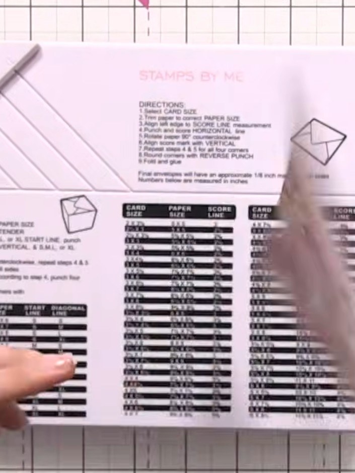Step 5: Turn the sheet over and line up the score lines with the envelope punch board. Punch again to complete the rec