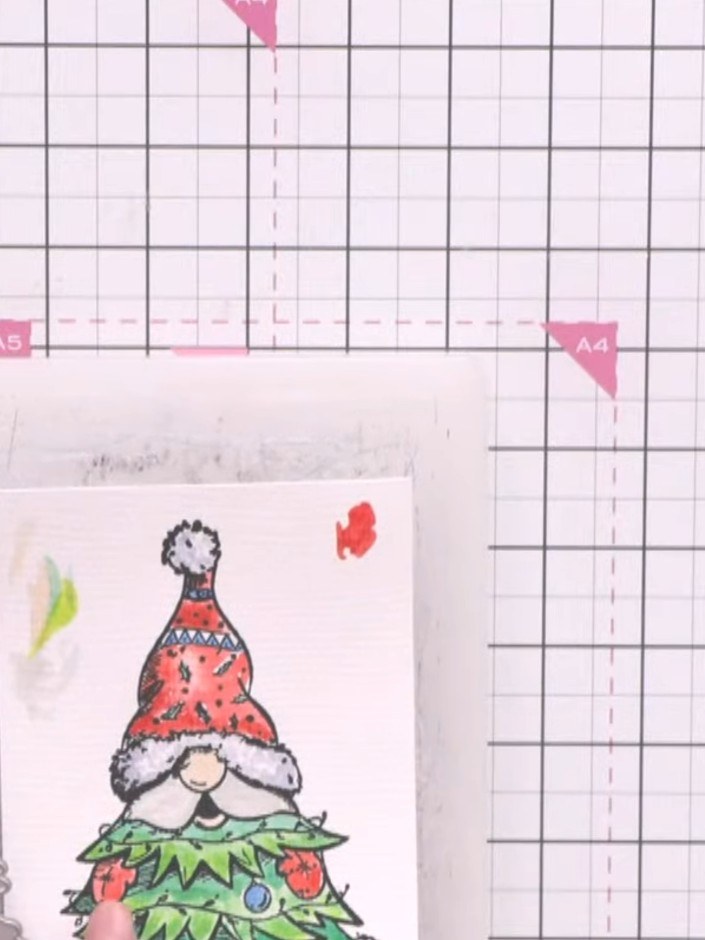 Step 9: Apply colourless glitter using clear glue to add sparkle and texture to your finished card. Focus on areas you
