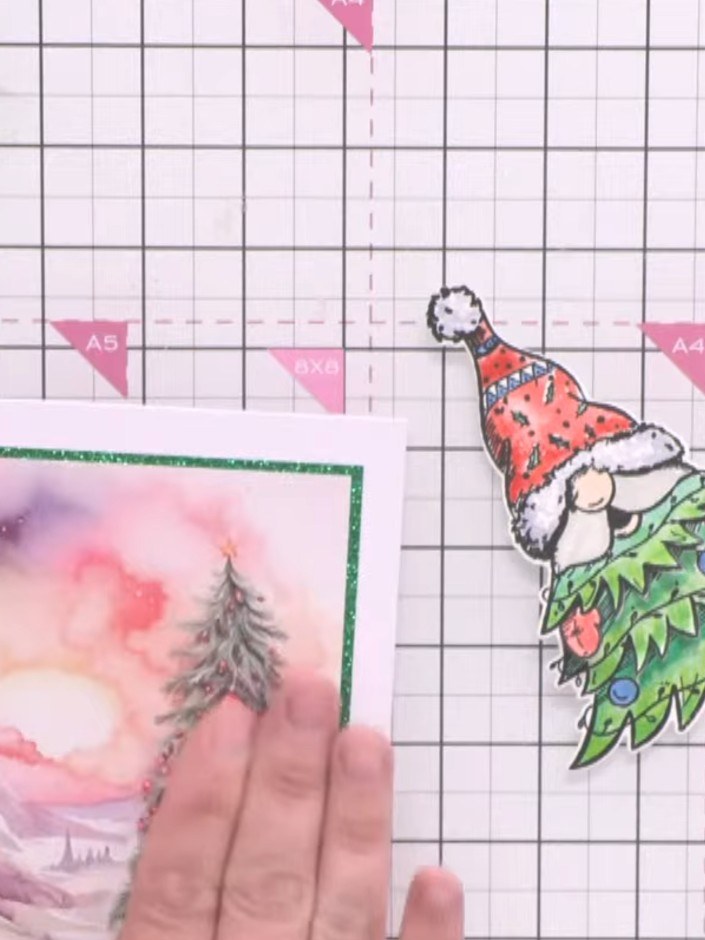 Step 6: Die cut the gnome characters using the coordinating dies from the AVAGO-INK Designs Gnome for the Holidays sta