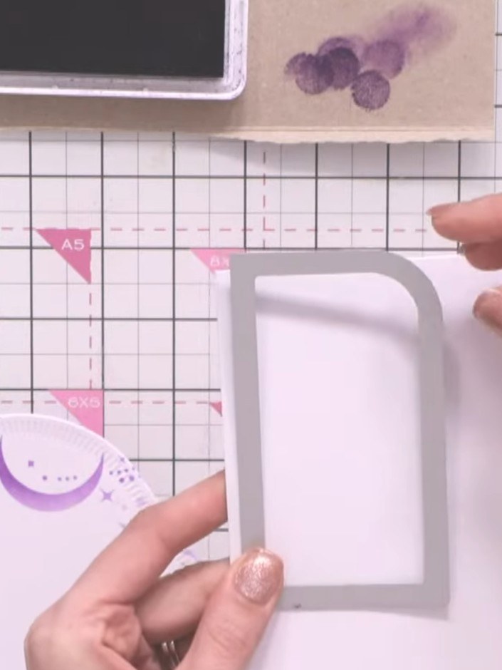 Step 8: Add a sentiment plaque or text element to the top of your card to complete the design. Position it centrally a