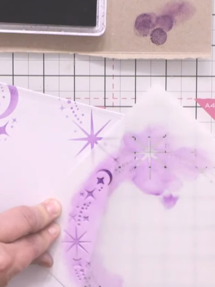 Step 4: Die-cut a smaller shaped card using one of the waste-free dies to create an interesting card shape. Position t