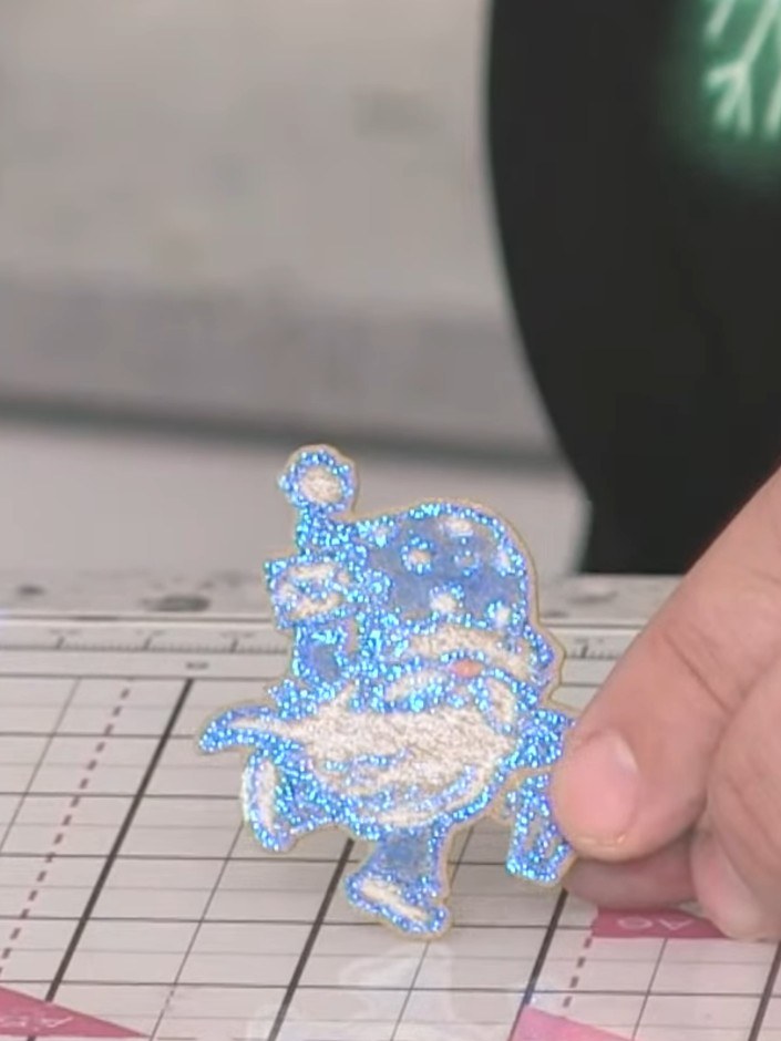 Step 1: Stamp the gnome character onto craft card using black ink. Ensure the image is clear and fully stamped. Allow 