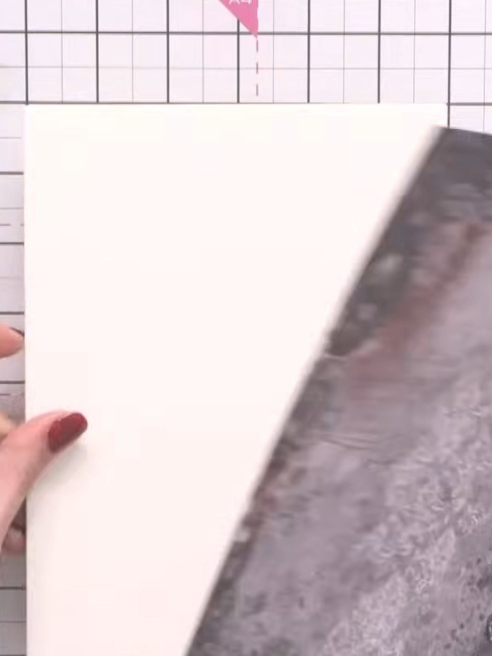 Step 8: Create a second layered shirt from contrasting patterned paper. Position this insert inside the first shirt op