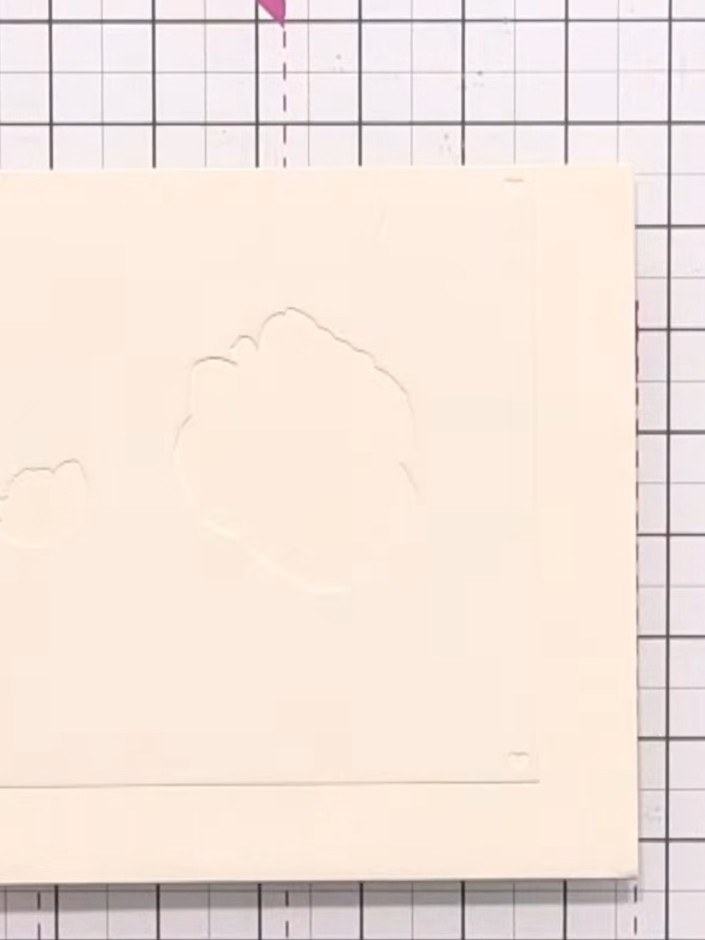 Step 7: Position the second numbered stencil layer over your card. Apply black ink to the left side of the stencil, co