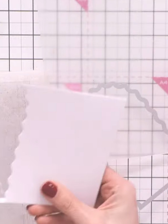 Step 4: Cut a second piece of card using the same wavy arch die to create a matching shaped piece. Run the die and car