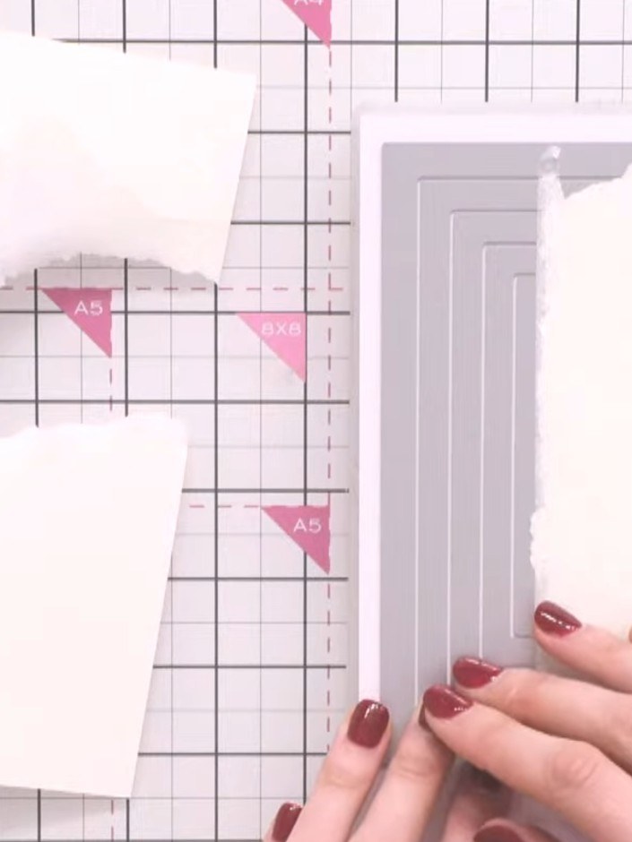 Step 4: Remove the card from the die-cutting machine. Carefully separate all the cut pieces to reveal the nested frame