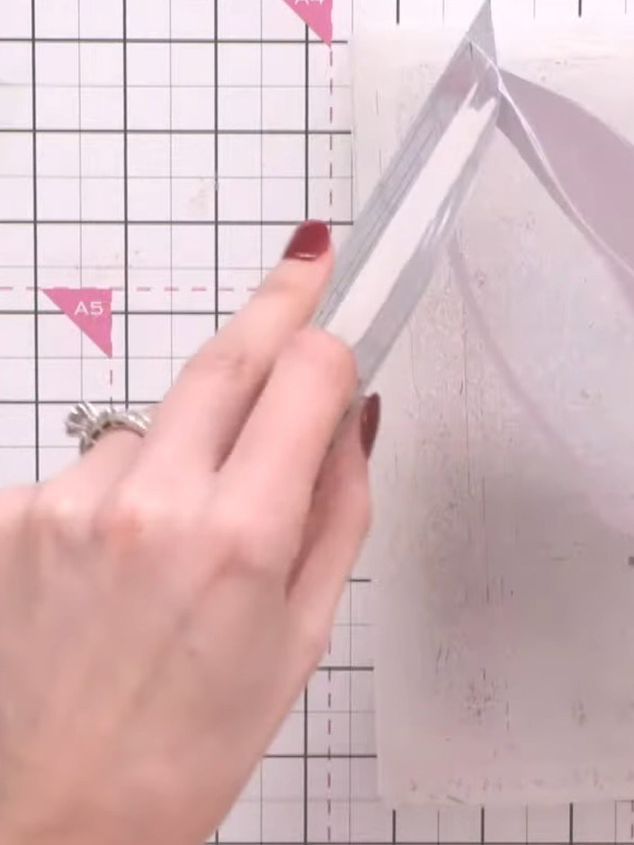 Step 5: Observe how cutting all the pieces at once creates multiple frame options from a single pass through the die-c