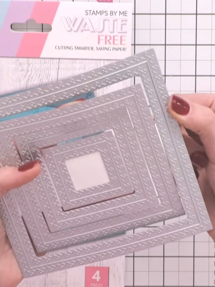 Step 2: Place your paper on the embossing side of the die and run through your die cutting machine to create the embos