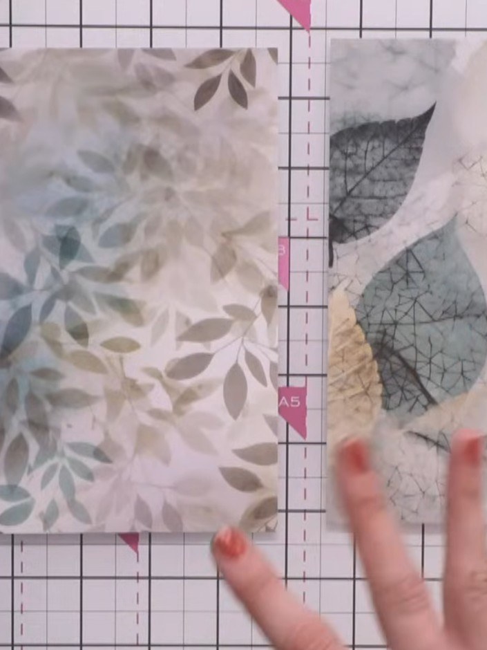 Step 1: Select a patterned paper from the Woodland Wildlife collection to use as your card base. Choose from the decor