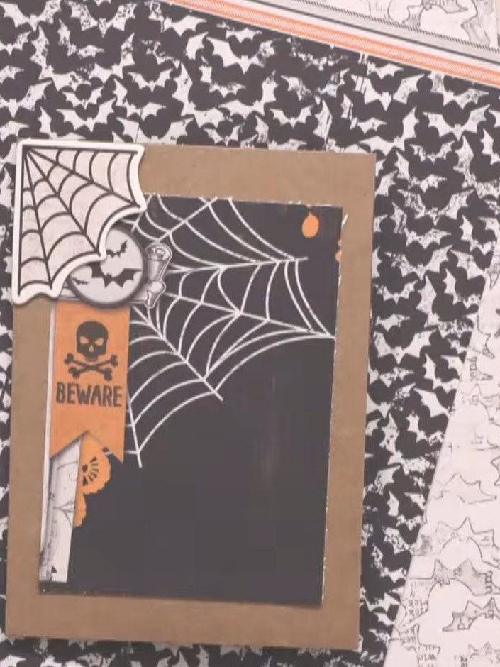 Halloween Party Fairy Scene Card - the finished project