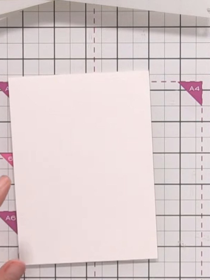 Step 1: Cut a piece of watercolour card stock to your desired card size. You can use a full A5 sheet or trim it to a s