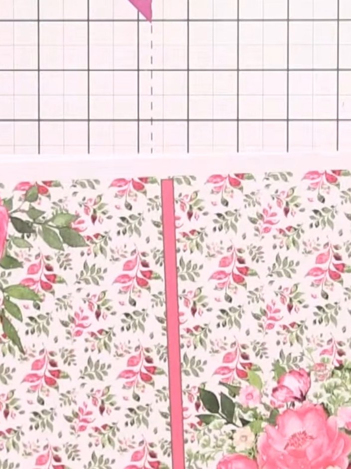 Step 1: Gently press out all the pre-cut album pieces from the kit block. The pieces include floral patterned panels w