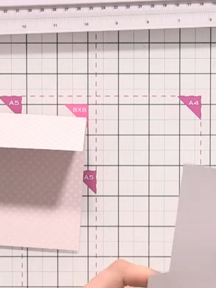 Step 3: Take a second piece of grey cardstock and position it inside the card to create the fold-out flap. This piece 