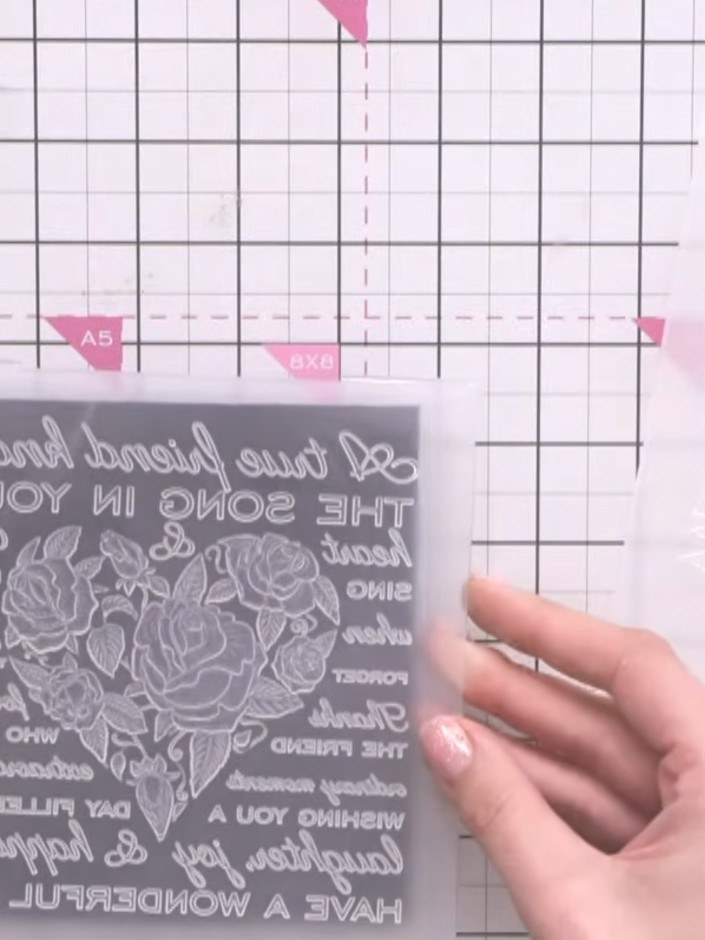 Step 4: If desired, swipe a contrasting ink pad over the embossed card to add definition to specific areas or words. U