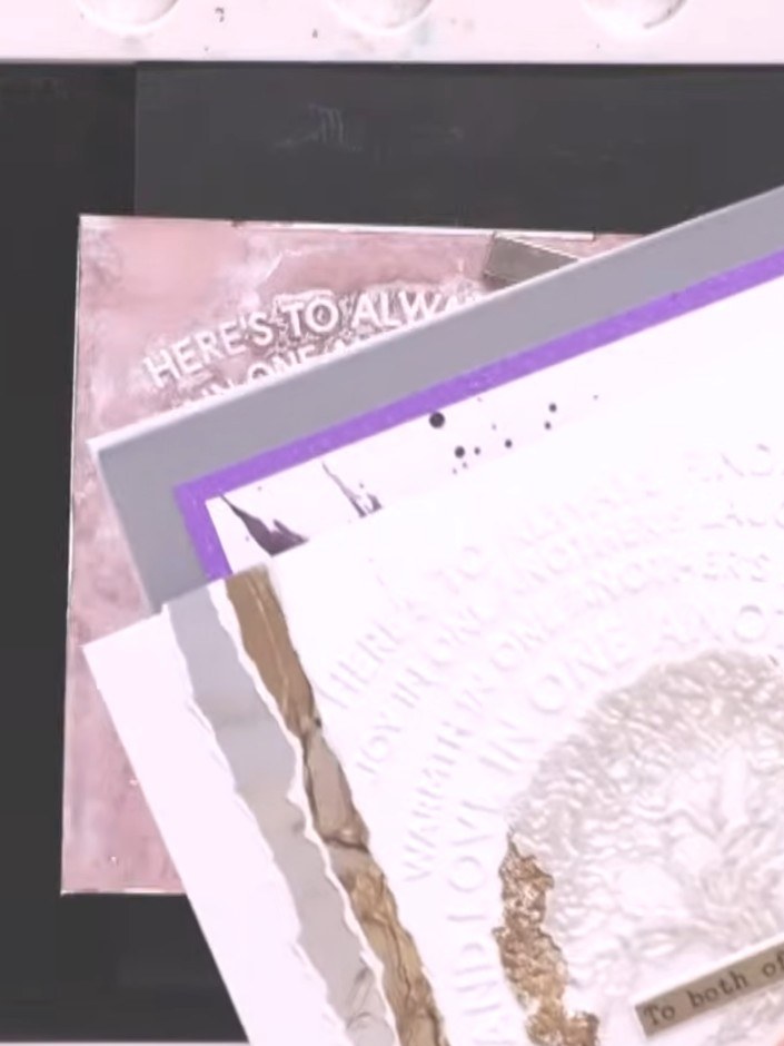 Step 2: Use another sponge dauber to ink the bottom portion of the tree stamp with brown pigment ink.