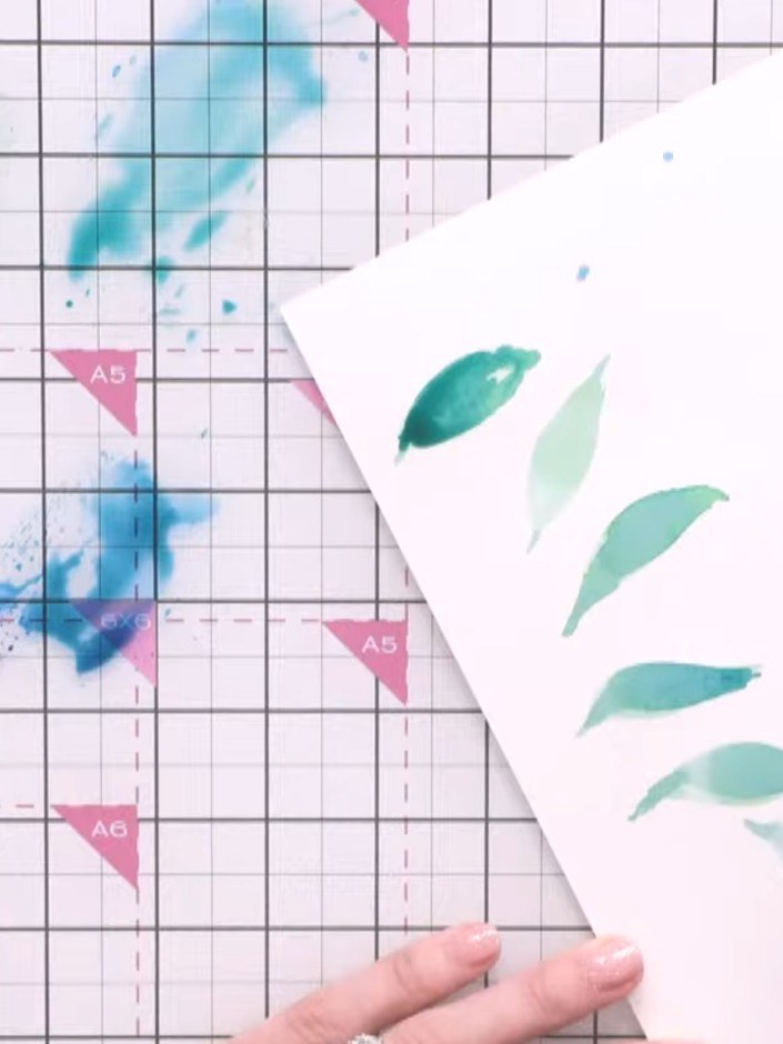 Step 8: Allow the watercolour to dry naturally, leaving any harsh lines and watercolour effects as part of the organic