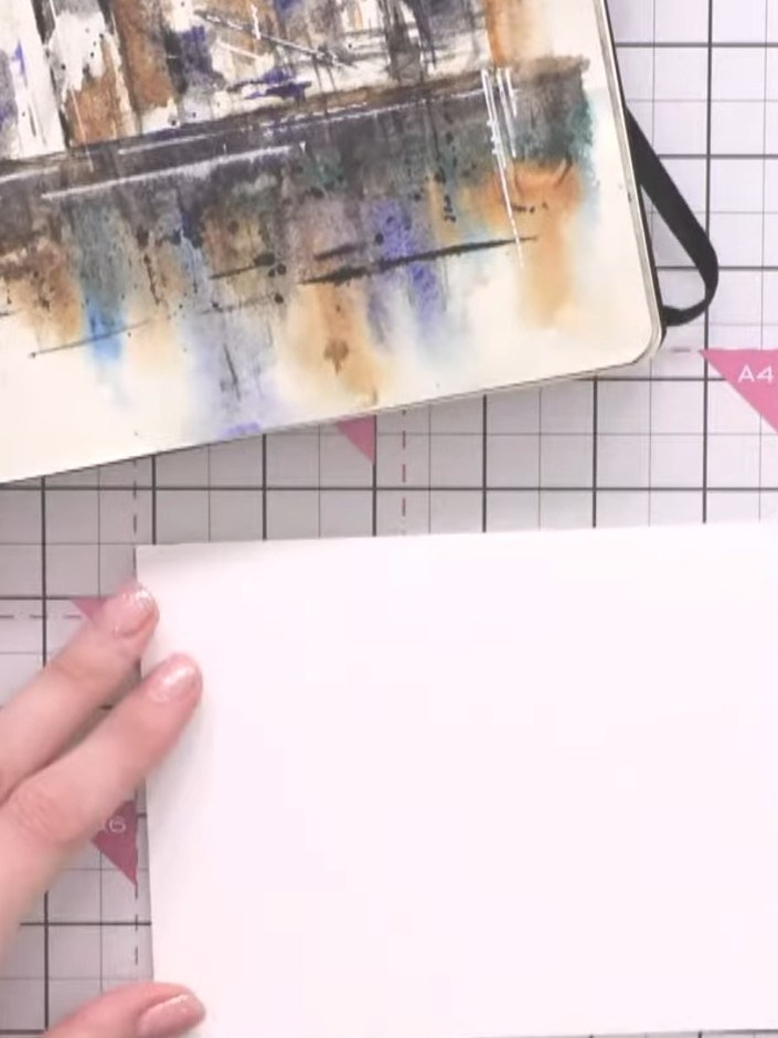 Step 1: Cut a small piece of watercolour card to a manageable size. This makes the project less overwhelming and easie