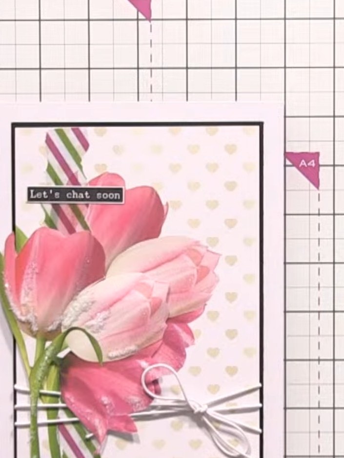 Garden Treasures Karte mit doppeltem Tulpenstrauß - the finished project