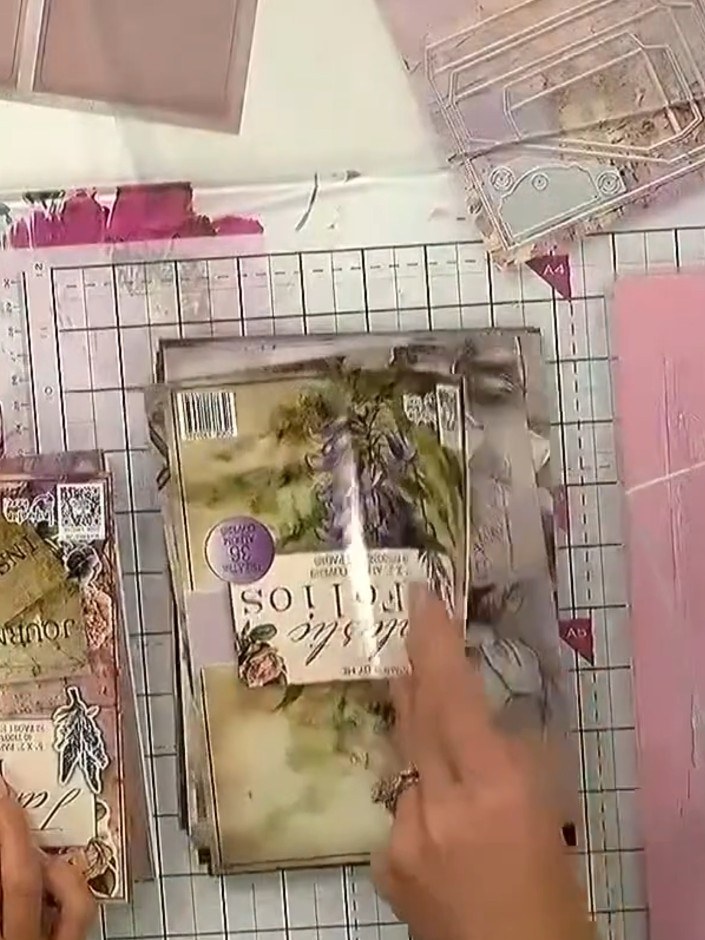 Step 1: Run the die-cut album page through your die-cutting machine to create the hinge and basic page shape. The die 