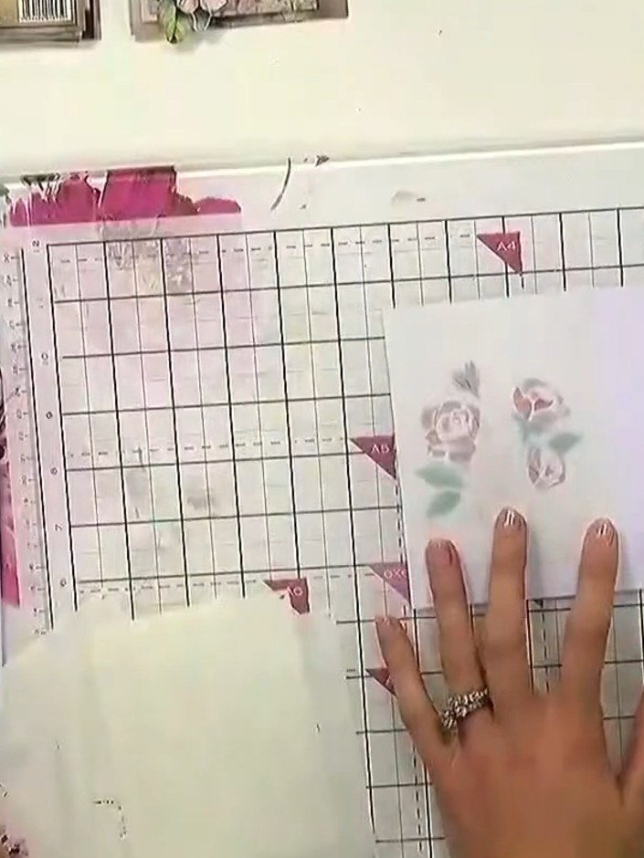 Embossed Card Using Layering Stencils and Ink - the finished project