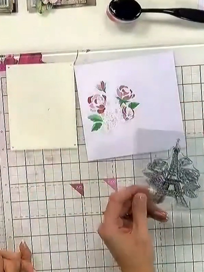 Step 2: Press your chosen stamp firmly onto the ink pad to ink it up evenly. Ensure the entire stamp surface is covere