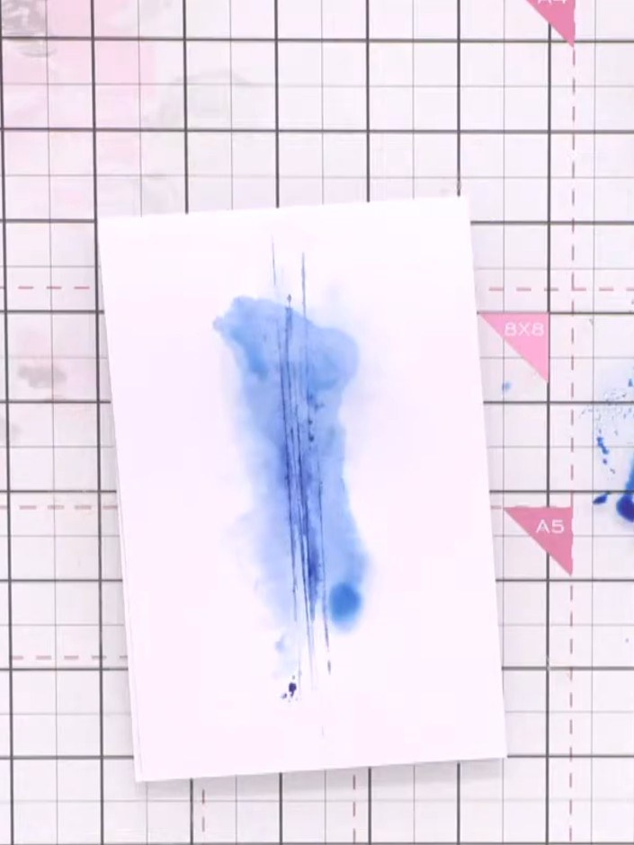 Step 3: Allow the inked card to dry completely. You can use a tissue to gently blot any excess moisture if needed.