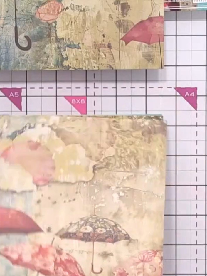 Step 6: Tear strips from the patterned paper in the collection and set aside for later use.