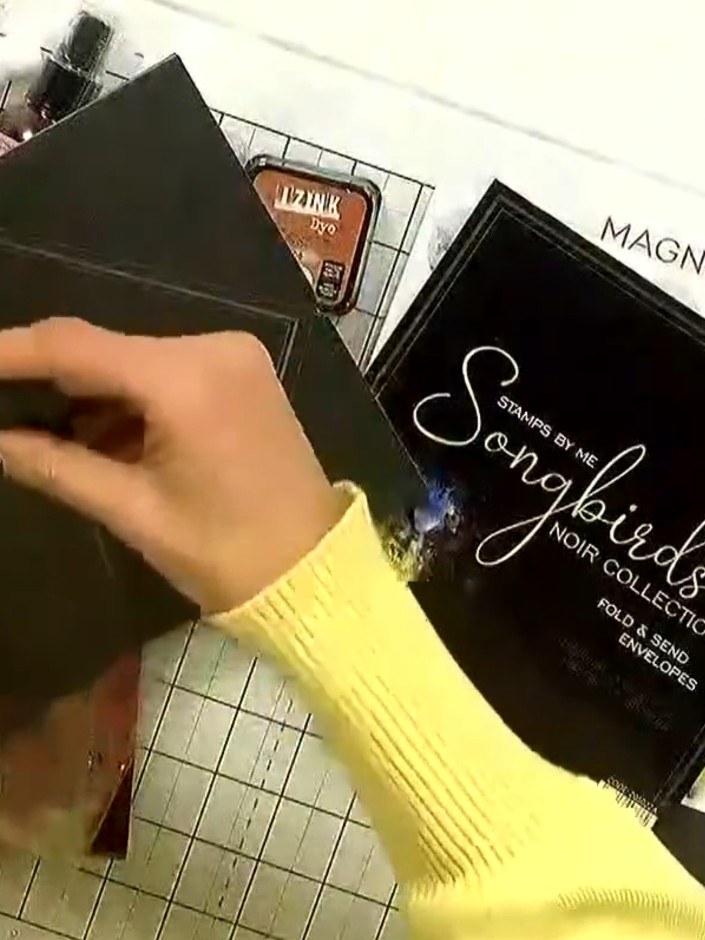 Step 3: Fold the envelope along the score lines. The pre-scored lines allow you to create the envelope shape without n
