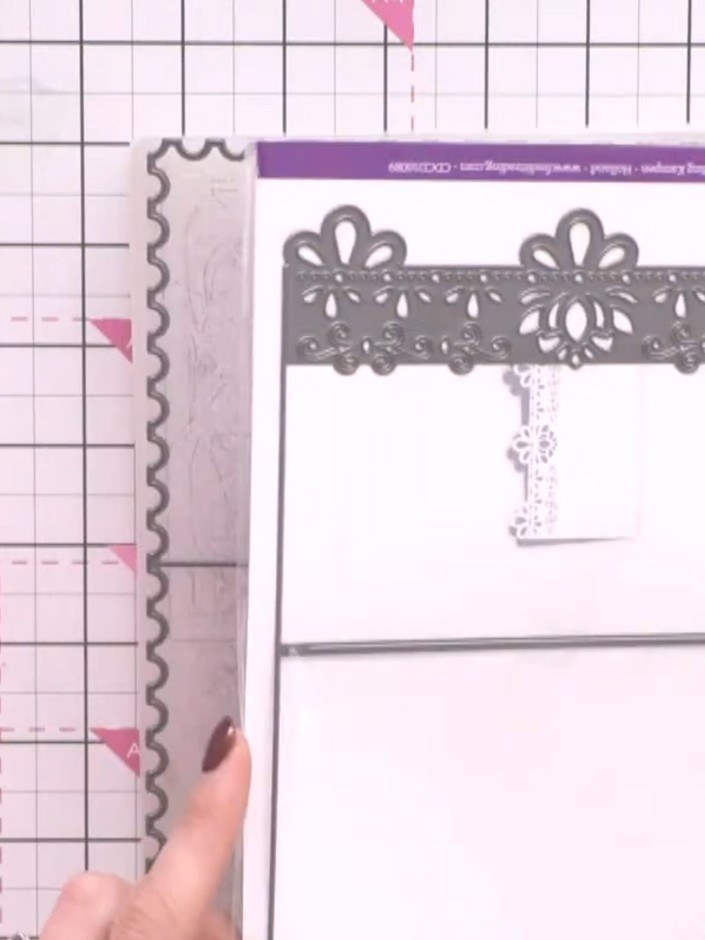 Step 2: Note that the die creates a score line down the centre of the card. This score line will help you fold the car