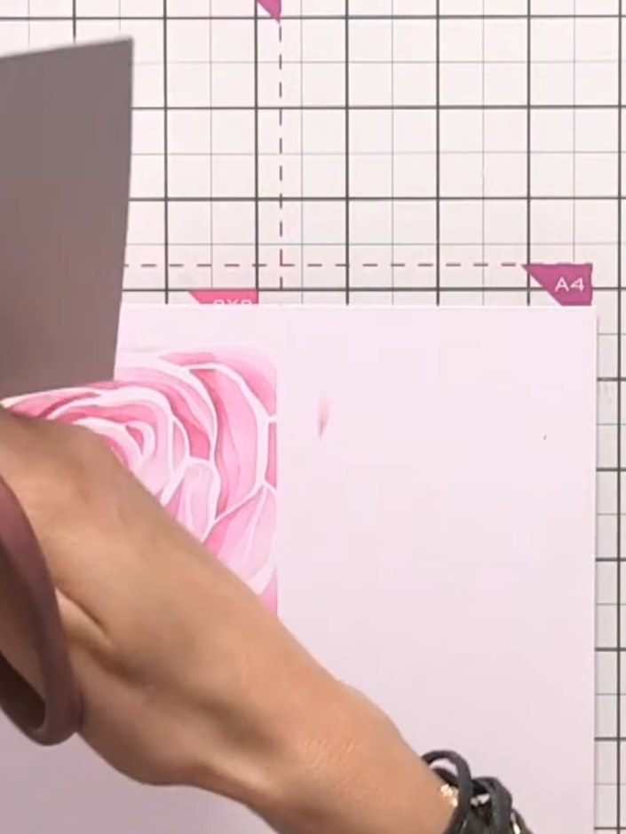 Step 6: Die-cut the rose outline from grey cardstock using your die-cutting machine. This will create a clean outline 