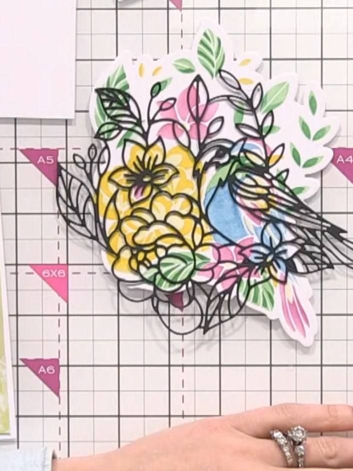 Step 7: Add a sentiment or embellishment to complete your card. You can use a glue pen to attach small decorative elem