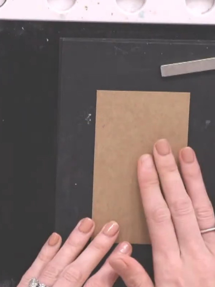 Step 1: Cut three panels from the craft coloured card blanks, all the same size. These will form the base for your thr