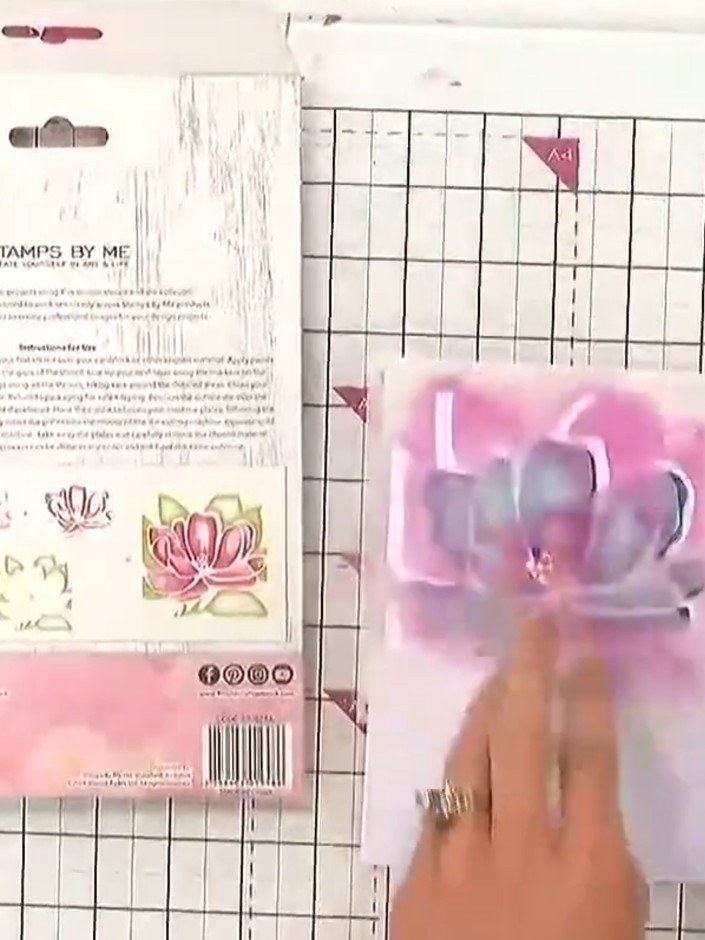 Step 7: Use the coordinating word dies to cut out the 'just for you' sentiment from the stamped words on your card pan
