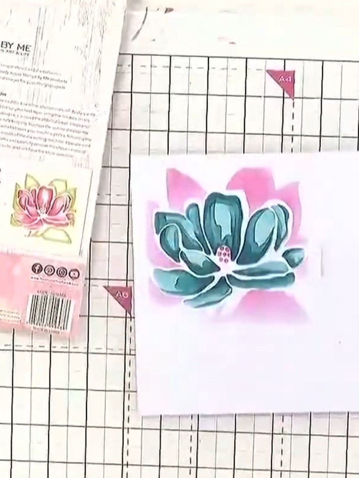Step 8: Layer your teal magnolia die-cut onto your card base using foam pads for dimension. Add your sentiment and any