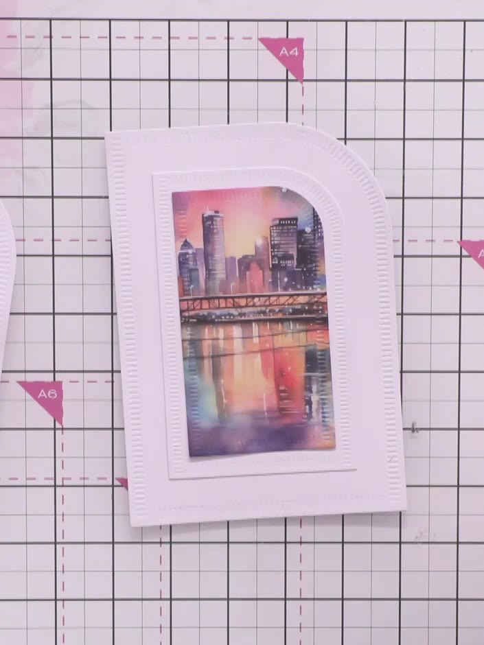 Corner Curve Shaped Card with Nested Dies - the finished project