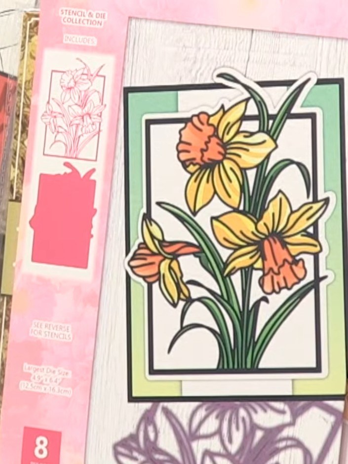 Daffodil Dreams – Karte mit Layering-Schablone und Stanzschablone - the finished project