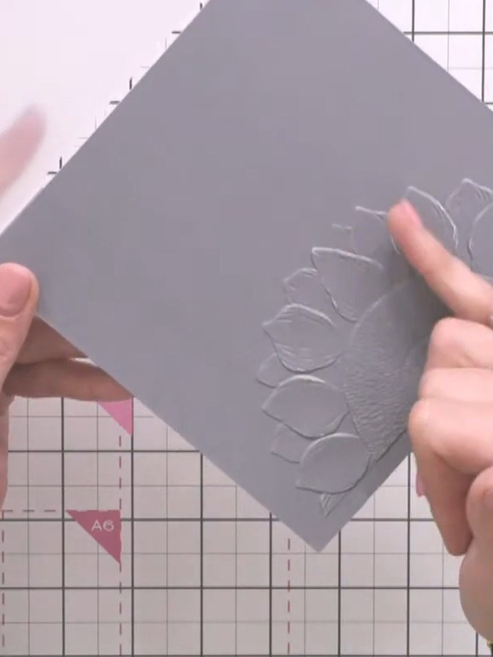 Step 4: Optional: ink the embossed design with black ink to enhance the detail. Alternatively, leave the embossed desi