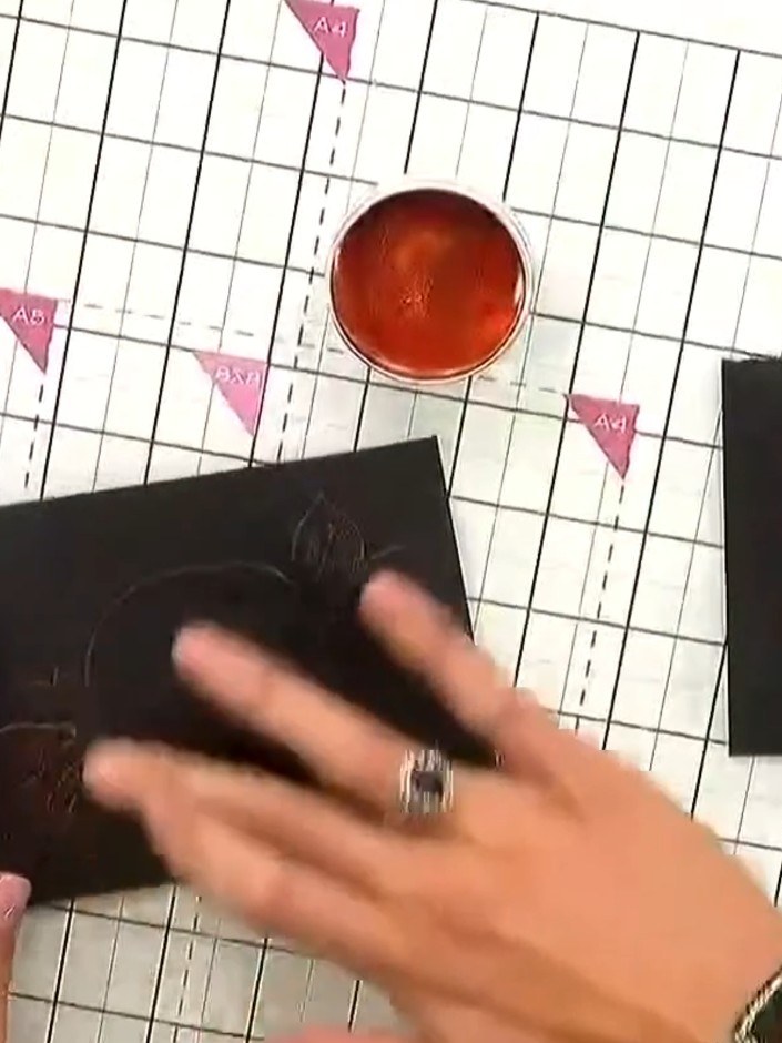 Step 4: Build up the intensity of the embossed design by applying additional wax over the raised areas. Use the wax ap