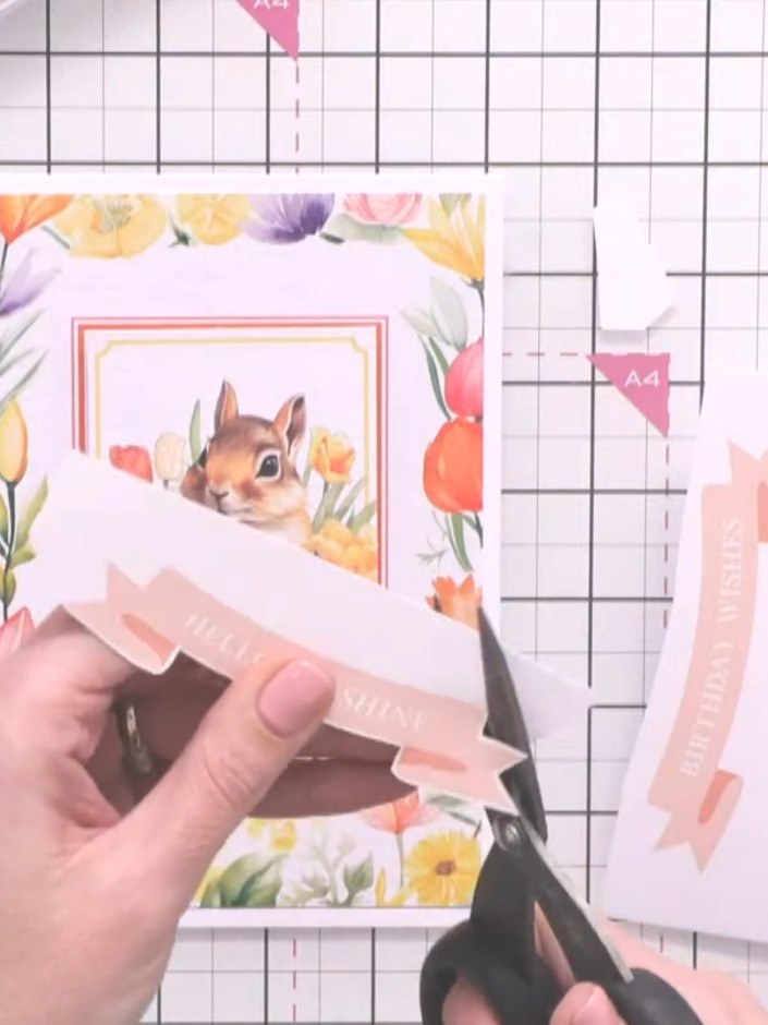 Step 7: If desired, add sparkle or embellishments to your card. Alternatively, leave the card flat for posting to nurs