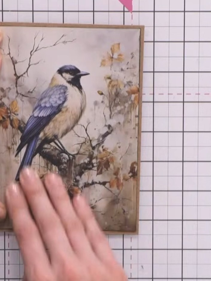 Schlichte Weihnachtskarte mit Vogel-Motivkarte - the finished project