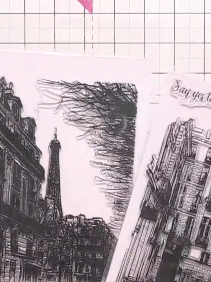 Step 1: Gather your materials: watercolour card, black ink pad, multiple coloured ink pads (such as the Escape the Ord