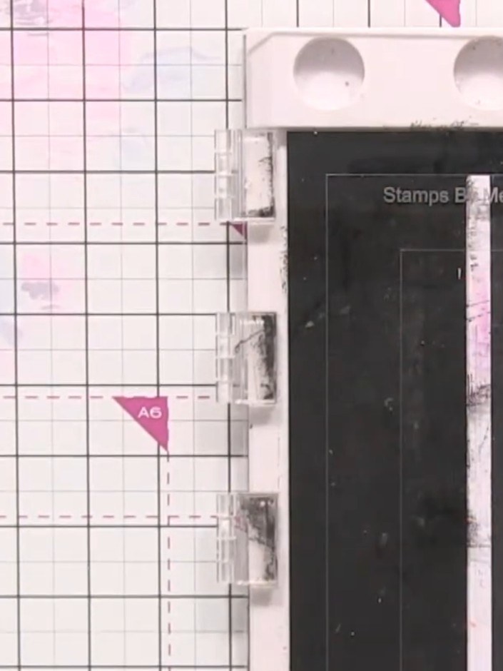 Step 4: Stamp the poppy image onto the white card blank using the clear stamp and acrylic block. Press firmly and even